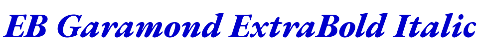 EB Garamond ExtraBold Italic шрифт